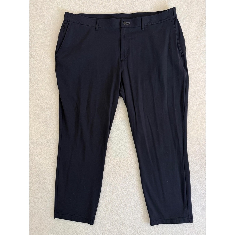 Public Rec Pants Mens 42x28 Black Regular Fit Stretch Knit Chino Travel Casual